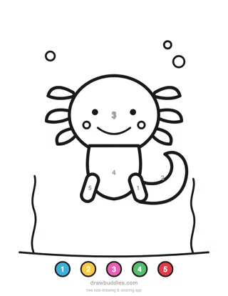 Axolotl — Color by number