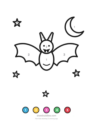 Bat — Color by number