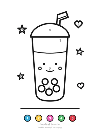 Boba Tea — Color by number