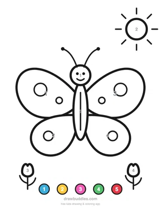 Butterfly — Color by number