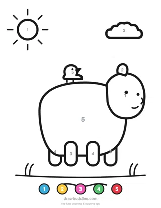Capybara — Color by number