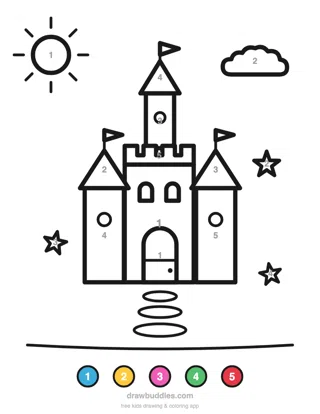 Castle — Color by number