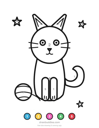 Cat — Color by number