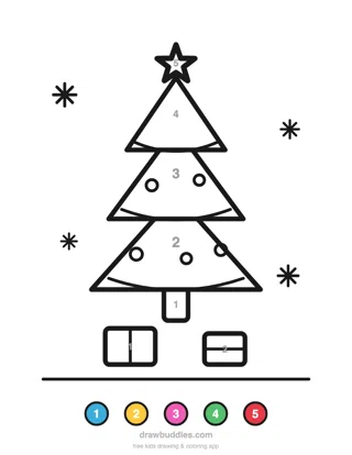 Christmas Tree — Color by number