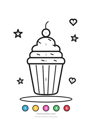 Cupcake — Color by number