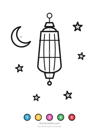Eid Lantern — Color by number