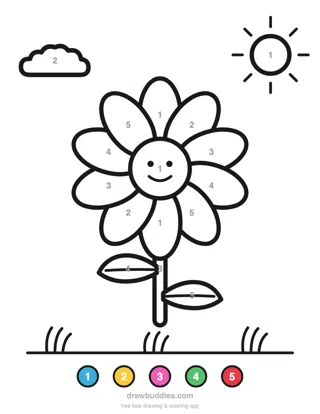 Flower — Color by number