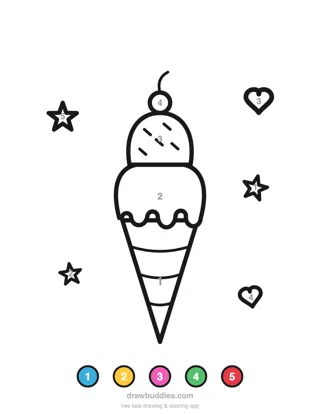 Ice Cream — Color by number