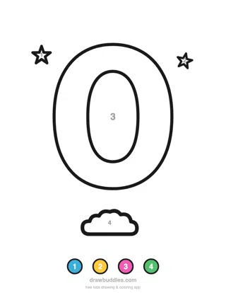 Number 0 — Color by number