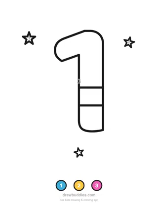 Number 1 — Color by number