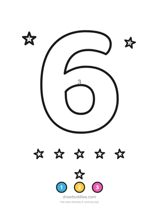 Number 6 — Color by number
