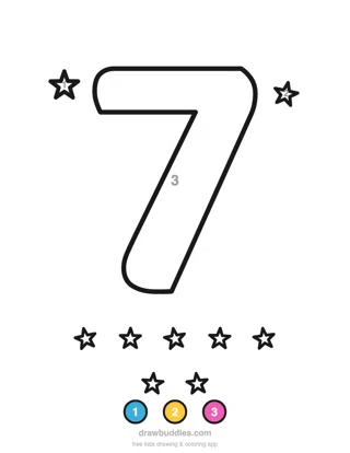 Number 7 — Color by number
