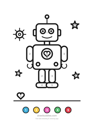 Robot — Color by number