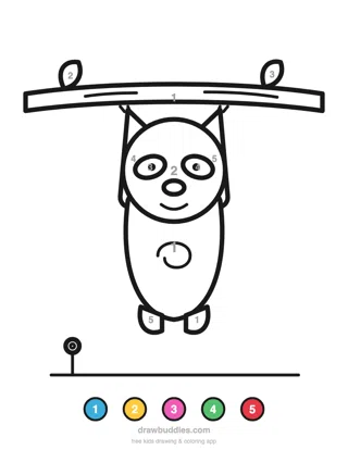 Sloth — Color by number