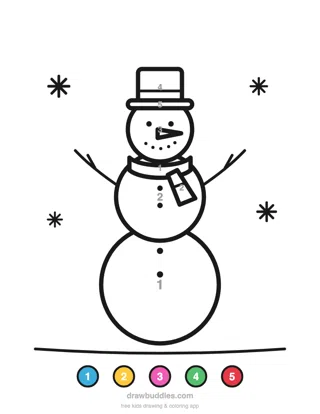 Snowman — Color by number