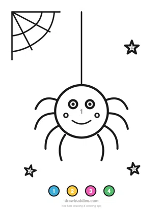 Spider — Color by number
