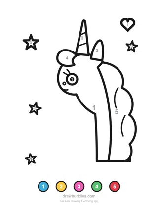 Unicorn — Color by number